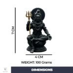 Shiva Idol for Car Dashboard | Shiva Idol | Adiyogi Statue for Car | Mahadev Idol for Car, Home Temple, Office Desk. (Black, Small)(AA1103/116) - Image 5