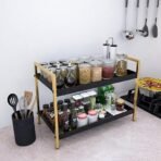 LuxeAura Office Organizer Rack | Multishelf Storage Stand for Kitchen,or Dressing Table | Office Rack,Spice Rack,Cosmetics Organizer or Kitchen Organizer (40 x 20 x 29 cm) (AA1104/238) - Image 3