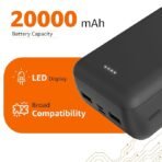 amazon basics 27000 mAh Power Bank | 22.5W Fast Charging | Triple Output | Smartphones, TWS, Speakers, Tablets, Micro USB Input (Black) (AA1104/136) - Image 5