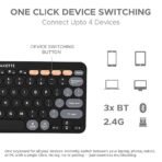 Amkette New and Improved Optimus BT 4 in 1 Multi Device Wireless Keyboard/Bluetooth Keyboard | One Click Device Switching and AI Access for Windows, MacOs, Android and iOS, Dual OS Layout (Black) - Image 7