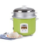 AGARO Marvel Electric Rice Cooker, 1.8L, 1.5 Kgs (approx. 10 cups) raw rice, 700W, Automatic Boiler, Steamer, Removable Aluminium Pot, Stainless Steel Lid, Keep Warm Function, Trivet Plate, Rice(AA1103/89)