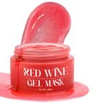 WILDGLOW 7in1 Red Wine Gel Face Mask for Glowing Skin, De-Tan, Open Pores Tightening & Dark Spots Removal | Real Wine Extract | For Women & Men | All Skin Type | 50gm[AA1098/88]
