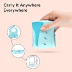 R for Rabbit Safari Silicone Bib for Baby Food Feeding BPA Free, Baby Apron Adjustable Straps With Food Pocket, Mess Free, Waterproof, Washable & Reusable Ideal for Babies 6 to 36 Months (Lake Blue & Peach & Sea Green) (AA1102/98) - Image 3