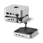UGREEN Mac mini M4 Dock and Stand with 8K DisplayPort, 10 Ports Docking Station with M.2 NVMe SSD Enclosure, USB-C and USB-A 10Gbps Data Ports, SD/TF Card Slot, 3.5mm Audio for Mac mini M4/ M4 Pro [AA1102/219]
