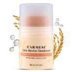 Carmesi Glow Revive Underarm Roll On Deodorant for Women | Brightens Skin, Reduces Pigmentation, Controls Odour | Rice Water, Vitamin E, 2% w/w Salicylic Acid & AHAs | 90% Natural | No Alcohol & Aluminium | 50 ml(AA1103/100)