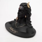 Adiyogi Shiva Resin Statue for 3 Inch Car Dashboard & Home Decor | Lord Shiva Idol with Gold Accents | Spiritual Decorative Showpiece, Matte Black Finish 3 Inch(AA1103/88) - Image 2