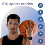 Noise Pulse 2 Max 1.85" Display, Bluetooth Calling Smart Watch, 10 Days Battery, 550 NITS Brightness, Smart DND, 100 Sports Modes, Smartwatch for Men and Women (Jet Black) - Image 2