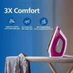 Philips Dry Iron DST0610/30 with 3 year warranty (World No.1 Ironing Brand) Powerful 1000 Watts for Fast heat up & Golden Advanced Alloy Soleplate with Uniform Heat Distribution - Image 3