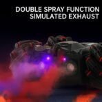 Eli & Chi 4X4 Wheel Drive Double Sided RC Stunt Toy Car: Drift Toy for Kids & Adult Remote Control Racing 360° RGB Lights Off Road 2 Rechargeable Batteries High Speed Spray Gesture Watch,Black[AA1097/92] - Image 3