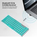 Portronics Bubble 2.0 Wireless Keyboard with Bluetooth + 2.4 GHz Receiver, Connect 3 Devices, Compact TKL Size, 10m Working Range, Function Shortcut Keys, for Laptop, PC, Smartphone (AA1102/77) - Image 4