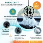 M H Villa Radha-Krishna Dream Catcher for Rearview Charm, Spiritual Car Decoration Items Interior Accent, Elegant Car Hanging Accessories Interior for Positive Vibes, Stylish Car Mirror Hanging Gift - Image 4