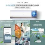 Haier 1.5 Ton 4 Star AI Climate Control Smart Split AC (5250 Watts, Copper, Wi-Fi, 4-Way Swing, Triple Inverter, 7 in 1, Frost Self Clean, HD Filter, Cools at 60°C - HSU18K-PYAIR4BN-INV, White) [AA1096/21] - Image 4