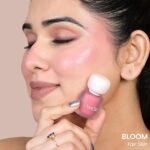 LAMIOR Cheek Dew Strobe Blush – Bloom | Dewy Liquid Blush with Glow Serum Base | Long-Wearing, Hydrating, Skincare-Infused | Ceramides, Hyaluronic Acid, Niacinamide | Mirror Glaze Finish[AA1098/69]]