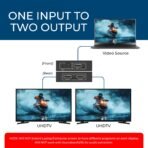 Orei HD-102 4K HDMI Splitter 1in2 Out - 1 Port to 2 Display Duplicate/Mirror - Ver 1.4 Certified for Full HD 1080P & 3D Support - Not Compatible with Mobile Phones - USB Powered, Black [AA1102/226] - Image 3