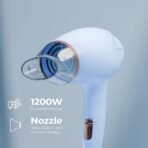 Lifelong Hair Dryer for Women & Men | 1200W Foldable & Compact Hair Dryer Machine | 2 Heat Modes |Travel-Friendly & Portable |Perfect Blow Dry for Smooth, Frizz-Free Styling (Blue) (AA1104/67) - Image 3