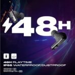 JBL New Launch Live Beam 3 TWS,Hi-Res Audio True ANC Earbuds,Smart Case with Touch Display,48H Playtime,Wireless Charging,6 Mic,Multipoint Connection,Ip55 Proof, Headphones App,Personi-Fi 3.0 (Black) (AA1104/101) - Image 2