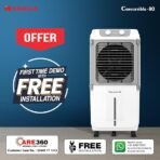 Havells 2-in-1 Convertible 80 L Desert Air Cooler for room| Dual functionality & easy storing| Can be used as side table| 5 Leaf Metal Blade Fan| Powerful Air-Delivery| Bacteria shield honeycomb pads - Image 3