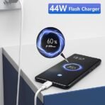 Original 44W FlashCharge Fast Charger with USB-A to Type-C Cable | Ultra-Fast Charging Adapter Compatible with Vivo V, T, Y Series & iQOO Devices Compact & Travel-Friendly (6 Months Warranty) (AA1103/2) - Image 4