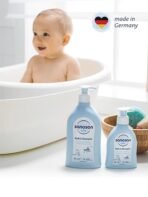 Sanosan bath & shampoo Hydrolysed Milk Protein Formula Daily Head To Toe Milky Wash No Tear Formula For Newborn Baby 2 In 1 Shampoo & Body Wash- 500 ml (AA1104/36) - Image 2