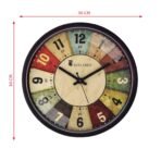 Amazon Brand - Solimo 12-inch Plastic & Glass Analog Wall Clock - Classic Roulette (Silent Movement, Black Frame)(AA1103/170) - Image 2