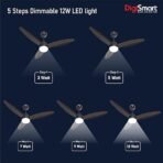 DIGISMART Autum Mark 1 1200mm BLDC 3 Blade Ceiling Fan with Remote Control|BEE 5 star Rated Energy Efficient Ceiling Fan|High Air Delivery with LED Indicators| 5 Year Warranty (Smoke Brown-Pack of 2) (AA1104/157) - Image 4