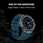 Noise Force Rugged & Sporty 1.32" Bluetooth Calling Smart Watch, 550 NITS, 7 Days Battery, AI Voice Assistance, Smart Watch for Men (Jet Black) [AA1096/119] - Image 4