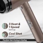 Vega Dry-Up 2000 Watts Hair Dryer For Men & Women with 3 Heat & 1 Speed Setting & Cool Shot Button, Blow Dryer, Foldable Hair Dryer with Over Heat Cut-Out, Blow Dry Effortless Hair Style, (VHDH-36) (AA1104/65) - Image 5