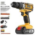 Tomahawk® TCD-20K 20V Cordless Impact Drill & Screwdriver | 35Nm Torque | 2-Speed 400/1400 RPM | 10mm Chuck | 18+1 Settings | Dual 1.5Ah Batteries for Home & DIY(AA1103/134)