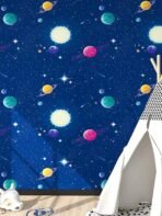 ANNACREATIONS Self Adhesive Removable Peel and Stick Wallpaper 45 x 305 cm (Blue Galaxy) (AA1102/49) - Image 2