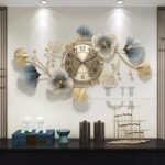 URBAN INSPIRATIONS Metal Wall Clock Big Antique Decorative Home Interior Stylish Watch & Silent Machine Gold for Bedroom/Living Room- 70CM,Analog(AA1103/168)