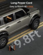 UN1QUE PT400 Tyre Inflator for Car, 150PSI 12V DC Car Air Pump with Preset & Auto Off, 120 Watt Portable Air Compressor with Digital Tyre Pressure Gauge & LED Light[AA1097/100] - Image 2