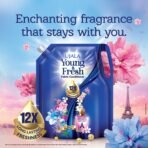 UJALA Young & Fresh Fabric Conditioner - 2L Pouch [ Bliss ] | After Wash Fabric Conditioner with Long-Lasting Fragrance | Powered with French Perfume | for Bucket Wash and Machine Wash,Liquid(AA1103/130) - Image 3