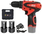 JPT 12V Powerful Cordless Drill Machine|1350 Rpm|18 Torque|10Mm|1.50 Kw|2 Speed Gear|2X Batteries|Fast Charger|Keyless Chuck|Carrying Case.,Blue [AA1102/267]