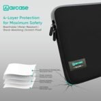 AirCase Neoprene Laptop Sleeve Case Cover for 15.6 Inch MacBook, Dell, HP, Lenovo, More| Water-Resistant, Shockproof Padding, Scratch-Proof| Slim Fit, Wrinkle Free, TSA Security Friendly (Black-Grey) (AA1102/80) - Image 4