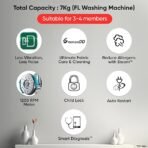 LG 7 Kg, 5 Star, Direct Drive Technology, Steam Wash, 6 Motion DD, Fully-Automatic Front Load Washing Machine (FHB1207Z2M, Allergy Care, In-Built Heater, Touch Panel, Middle Black) - Image 2