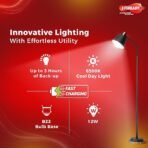 Eveready 12W Emergency Inverter LED Bulb, Cool Day Light (6500K), Rechargeable Bulb with 3 Hours Backup, Ideal for Powercuts, Energy Efficient, B22 Base, Pack of 1 - Image 3