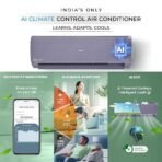 Haier Gravity Series 1.6 Ton 5 Star AI Climate Control Smart Split AC (5460 Watts, HEXA Inverter, Copper, Fabric Finish, Wi-Fi, 4-Way, HD Filter, Cools at 60°C-HSU19G-MZAID5BN-INV, Galaxy Slate) [AA1096/25] - Image 4