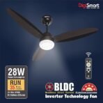 DIGISMART Autum Mark 1 1200mm BLDC 3 Blade Ceiling Fan with Remote Control|BEE 5 star Rated Energy Efficient Ceiling Fan|High Air Delivery with LED Indicators| 5 Year Warranty (Smoke Brown-Pack of 2) (AA1104/157) - Image 5