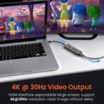 Portronics MPort View Two 6-in-1 USB Type-C Hub Dock,100 W Type-C PD&Data, USB 3.0 SuperSpeed, USB 2.0,SD and Micro SD, 4K HDMI,Transparent Case for Laptop, PC & More(Black)[AA1098/106] - Image 3