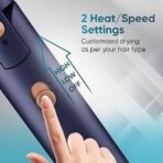 SeVega Ionic 1200-1400W Foldable Hair Dryer for Men and Women, Quick & Fast Drying with Ionic Technology & 2 Heat/Speedttings (Low & High), Cool Shot Button, Detachable Nozzle, Blow Dryer (VHDH-35) (AA1104/68) - Image 2