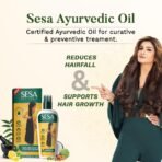 SESA Ayurvedic Hair Oil 200ml + Free Hair Serum 20ml | With Bhringraj & 17 Herbs, Coconut & Nourishing Oils | Helps Reduce Hair Fall, Supports Hair Growth | Includes Easy Applicator(AA1103/27) - Image 5