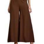 Amazon Brand - Myx Women's Flared Fit Palazzo in Rayon (Available in Plus Sizes)