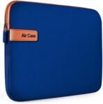 AirCase Protective Laptop Bag Sleeve fits Upto 15.6" Laptop/MacBook, Wrinkle Free, Padded, Waterproof Light Neoprene case Cover Pouch, for Men & Women, Blue- 6 Months Warranty (AA1102/83)