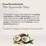 Maharishi Ayurveda Organic Certified Virgin Coconut Oil | Cold-Pressed, Unrefined & Chemical-Free | For Cooking, Skin & Hair Nourishment | 500 ml (Glass Jar) (AA1104/171) - Image 2