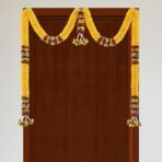 Amazon Brand Umi - Toran for Main Door Entrance, Bandarwal for Festival, Pooja Mandir & Wedding, (42 inches x 24 inches) Handmade Traditional Flower Hanging for Home & Office Decor (AA1104/4)