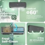 Haier Gravity Series 1.6 Ton 5 Star AI Climate Control Smart Split AC (5460 Watts, HEXA Inverter, Copper, Fabric Finish, Wi-Fi, 4-Way, HD Filter, Cools at 60°C-HSU19G-MZAIP5BN-INV, Midnight Dream) [AA1096/26] - Image 3