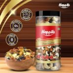 Happilo Premium Panchmewa Dry Fruit Mix 405g Jar | Fit for Fasting | Healthy Snacks Mixed Nuts Dates | Golden Raisins | Afghan Raisins | Cashews | California Almonds - Image 2
