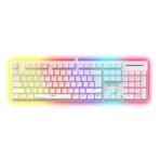 Ant Esports MK3400 Pro V3 Mechanical RGB Gaming Keyboard, 104 Keys-Brown Switch, Multicolour Backlit, Anti-Ghosting, USB Wired, Media Keys, 12 LED Modes, for PC, Mac, Windows, Linux – White[AA1097/73]