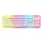 Ant Esports MK3400 Pro V3 Mechanical RGB Gaming Keyboard, 104 Keys-Brown Switch, Multicolour Backlit, Anti-Ghosting, USB Wired, Media Keys, 12 LED Modes, for PC, Mac, Windows, Linux – White[AA1097/73]