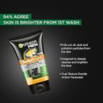 Garnier Men, Face Wash, Brightening & Anti-Pollution, TurboBright Double Action, 100 g (AA1104/187) - Image 2